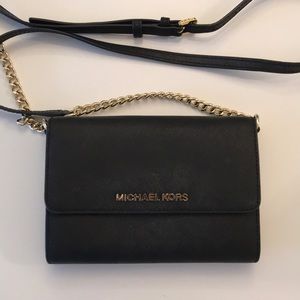 Michael Kors Crossbody jet set travel black bag